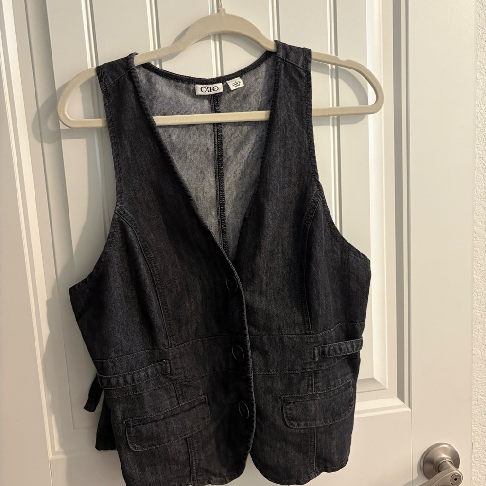 Cato Charcoal Denim Vest